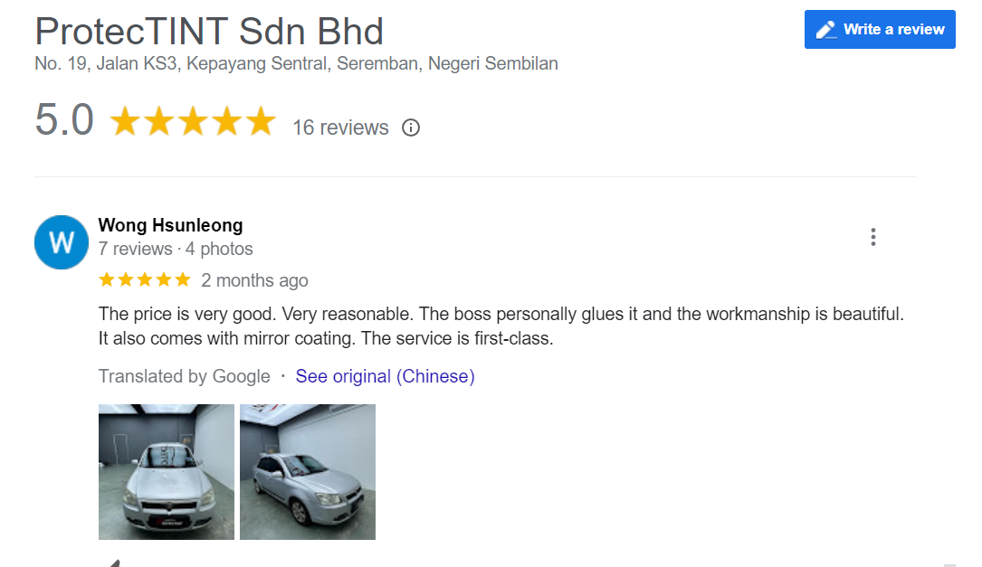 Customer Review - The price is very good. Very reasonable. The boss personally glues it and the workmanship is beautiful. It also comes with mirror coating. The service is first-class.